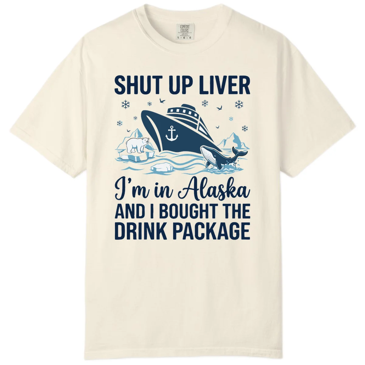 Arctic Wildlife Voyage Graphic Comfort Color in Ivory