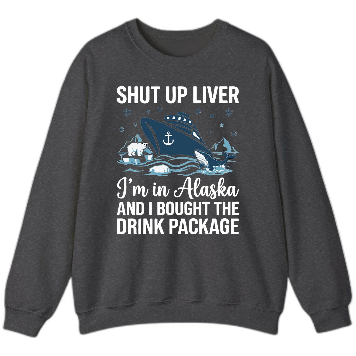 Arctic Wildlife Voyage Graphic Sweatshirt in Dark Heather