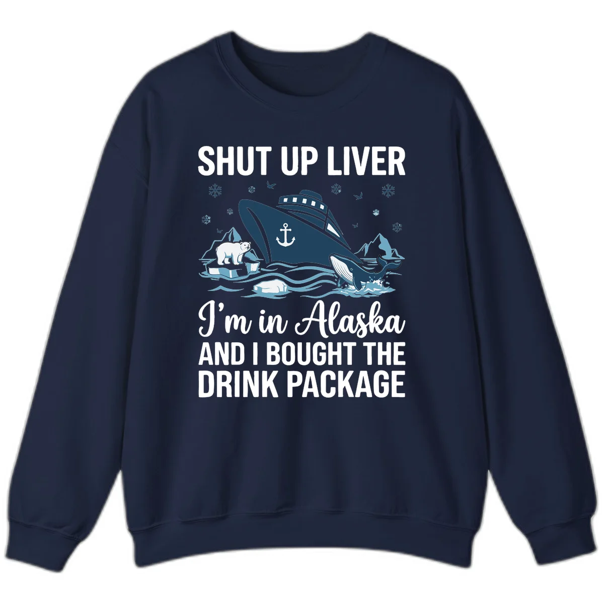 Arctic Wildlife Voyage Graphic Sweatshirt in Navy