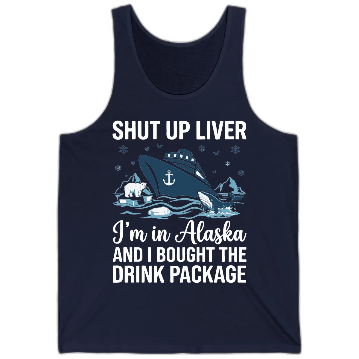Arctic Wildlife Voyage Alaska Cruise Tank Top in Navy