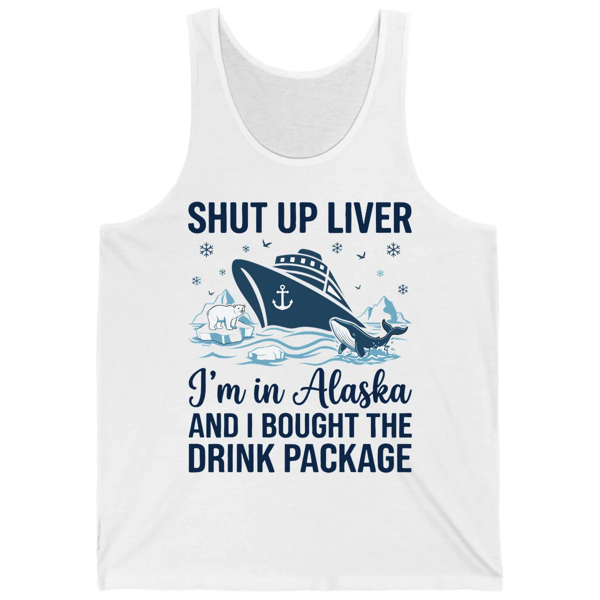 Arctic Wildlife Voyage Alaska Cruise Tank Top in White