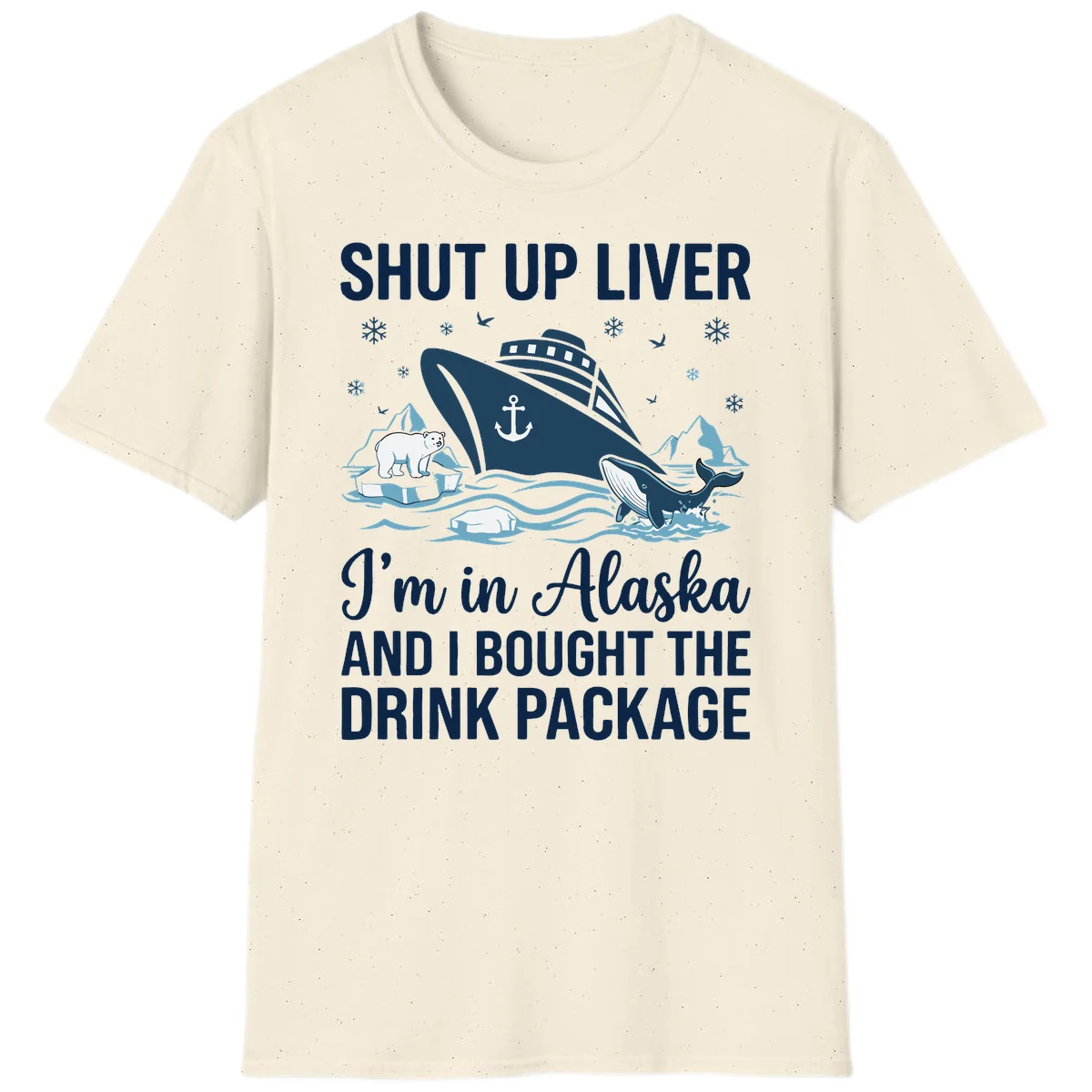 Arctic Wildlife Voyage Alaska Cruise T-Shirt in Natural