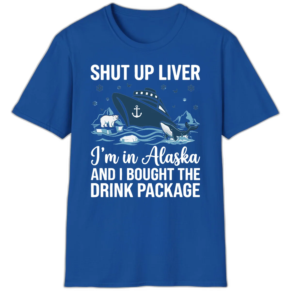 Arctic Wildlife Voyage Alaska Cruise T-Shirt in Royal