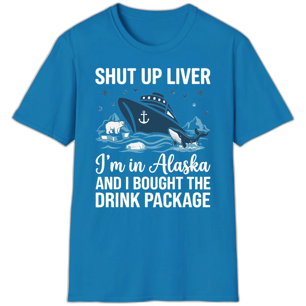 Arctic Wildlife Voyage Alaska Cruise T-Shirt in Sapphire