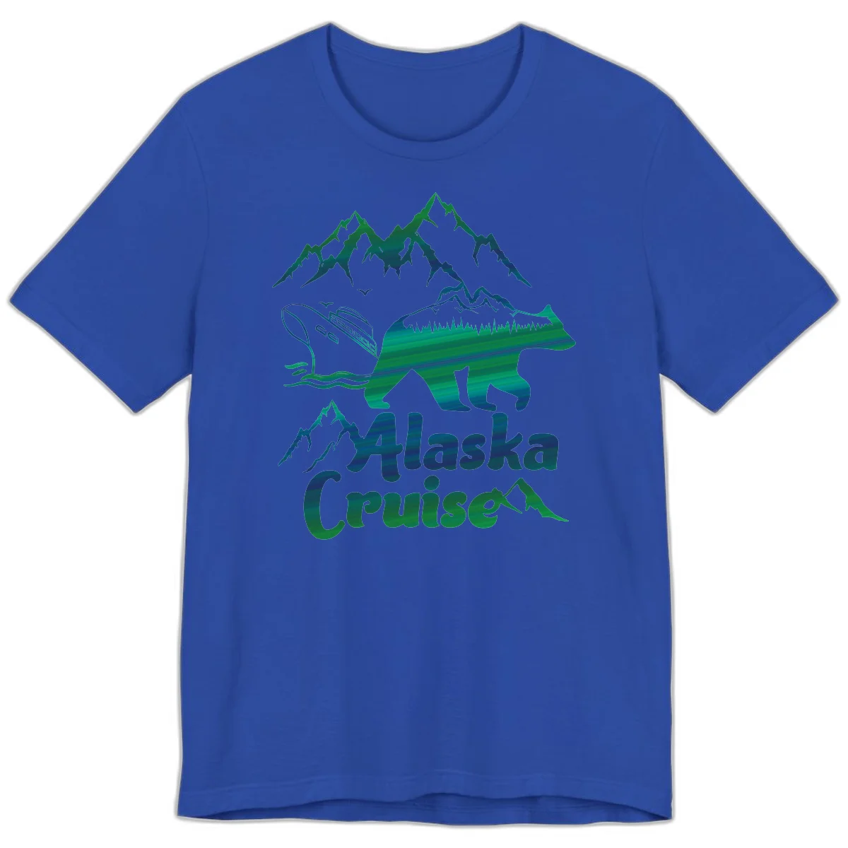 Alaska Cruise Bear Adventure Premium Tee in True Royal