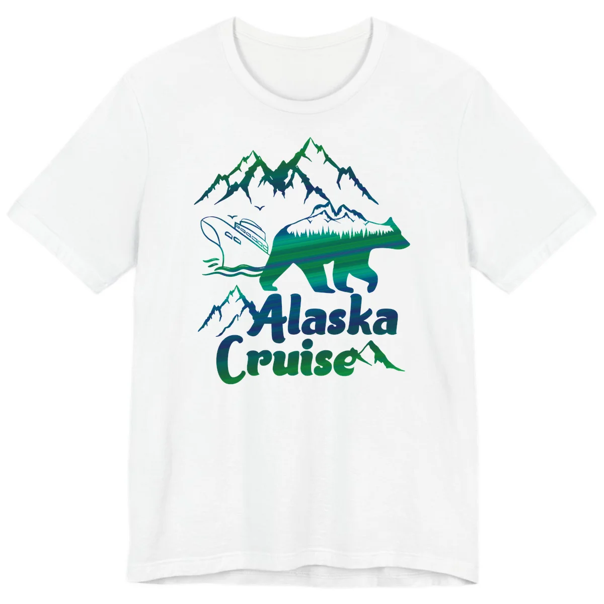 Alaska Cruise Bear Adventure Premium Tee in White