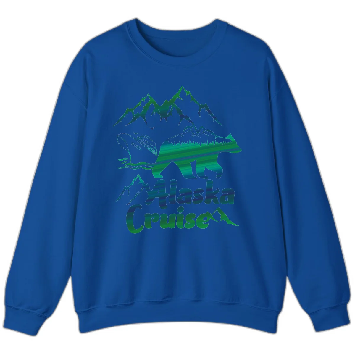 Alaska Cruise Bear Adventure Sweatshirt in Royal
