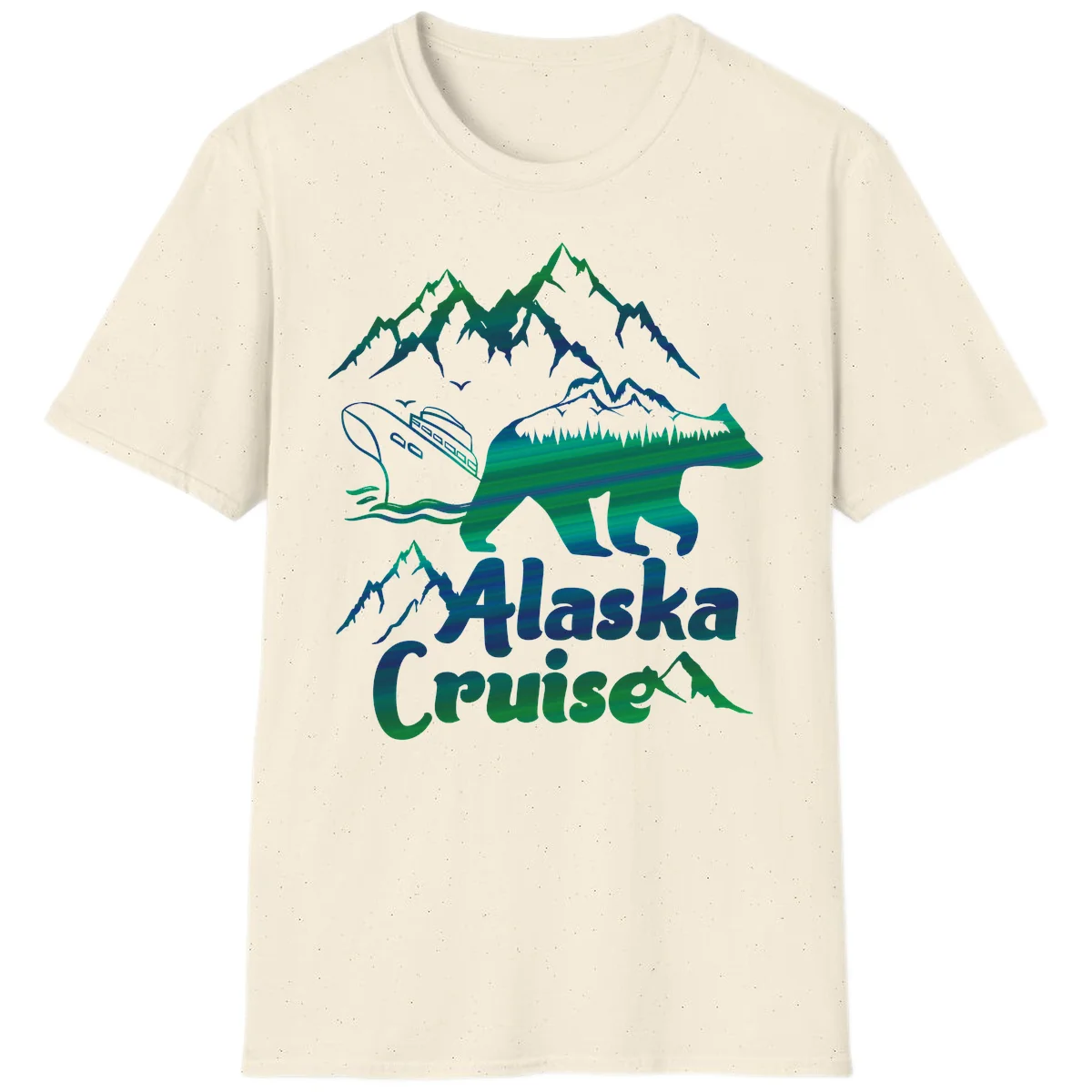 Alaska Cruise Bear Adventure T-Shirt in Natural