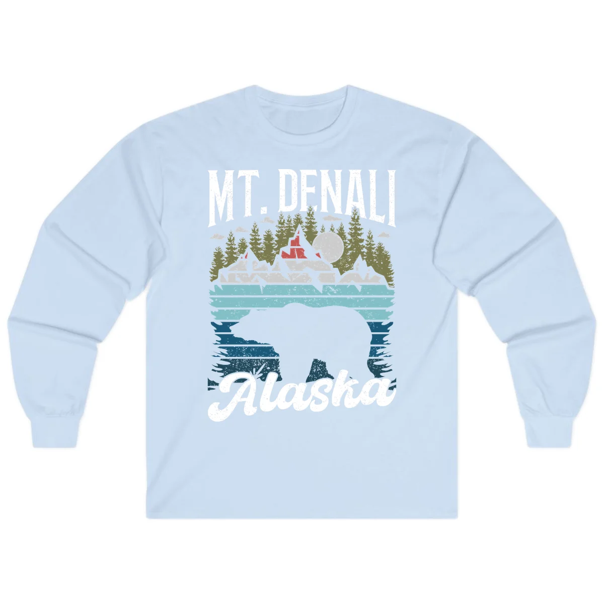Bear Cave Winter Wonderland Long Sleeve in Light Blue