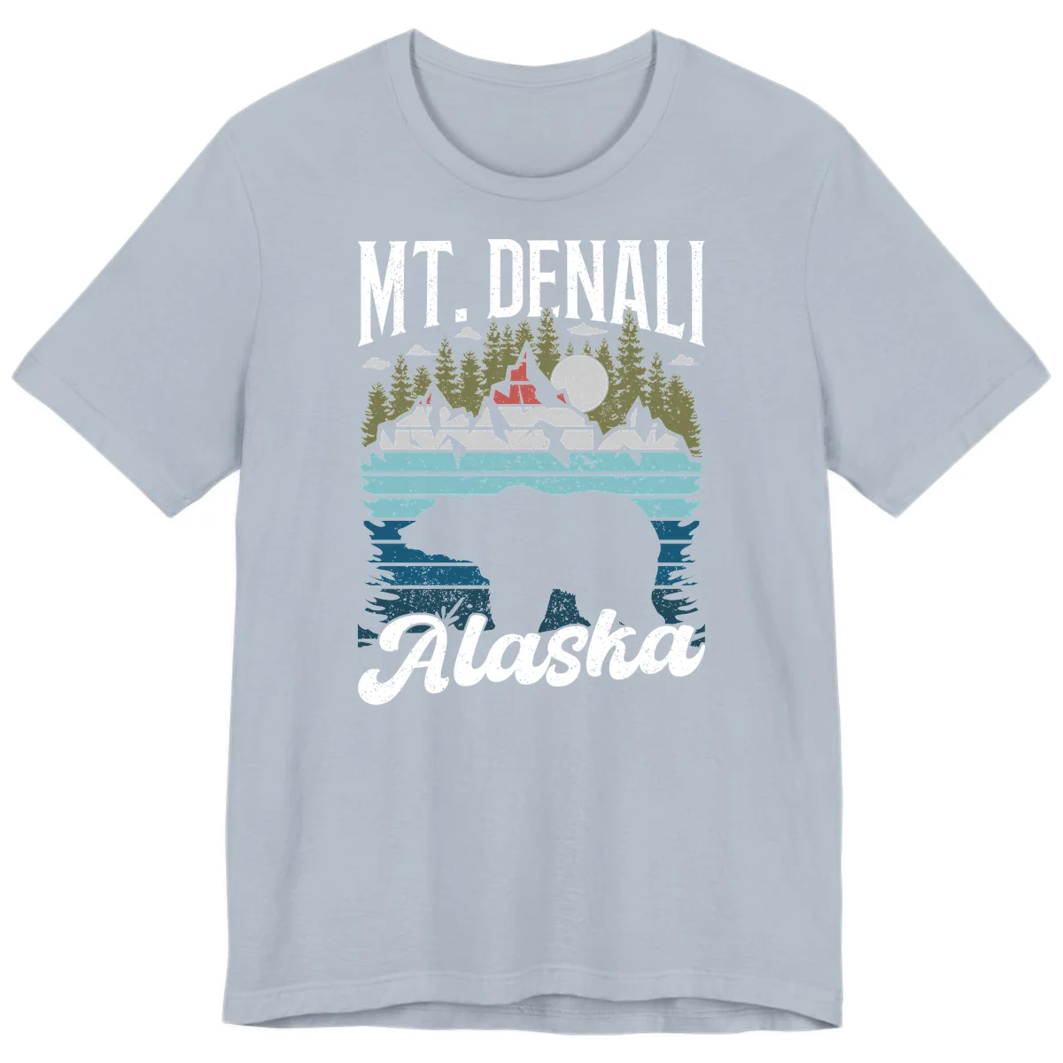 Bear Cave Winter Wonderland Premium Tee in Light Blue