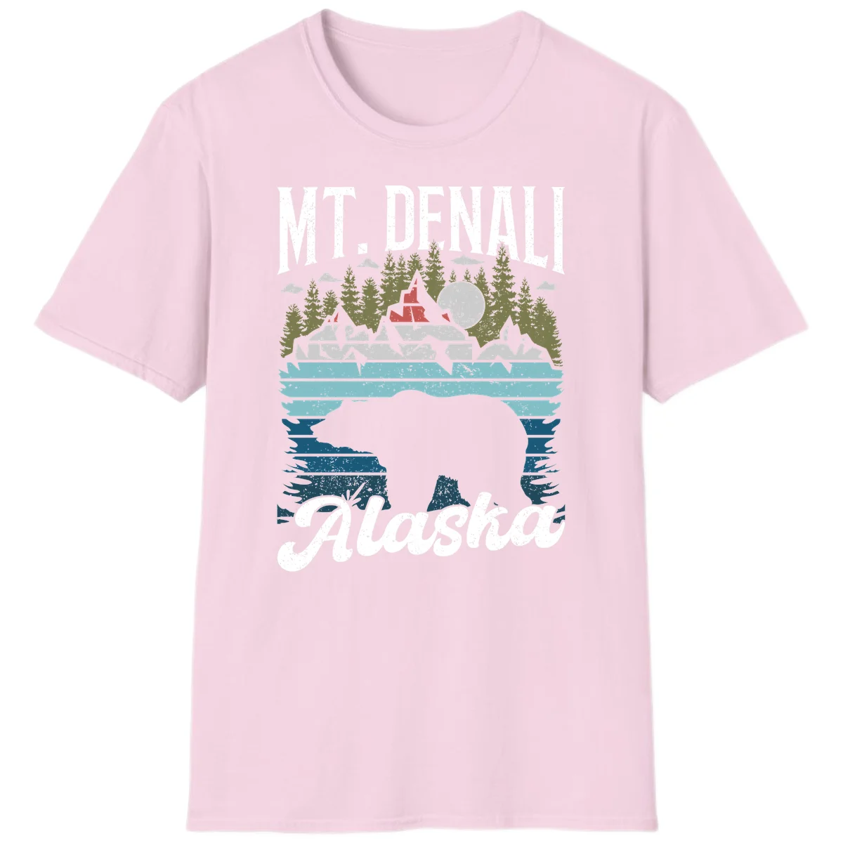 Bear Cave Winter Wonderland T-Shirt in Light Pink