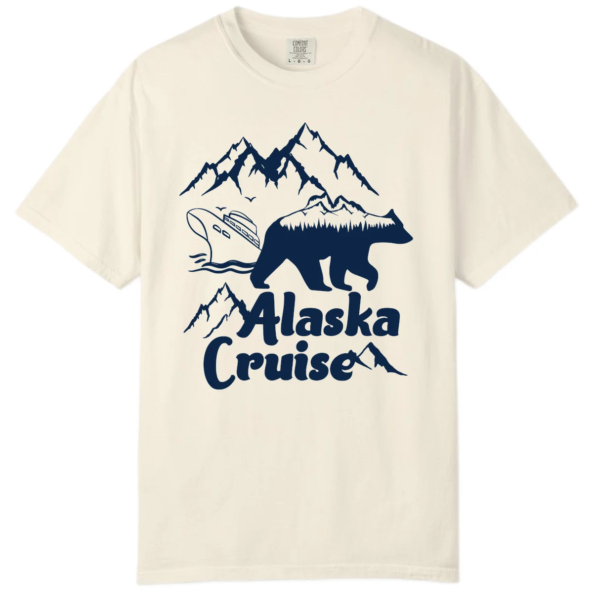 Alaska Cruise Bear Mountain Adventure Comfort Color in Ivory