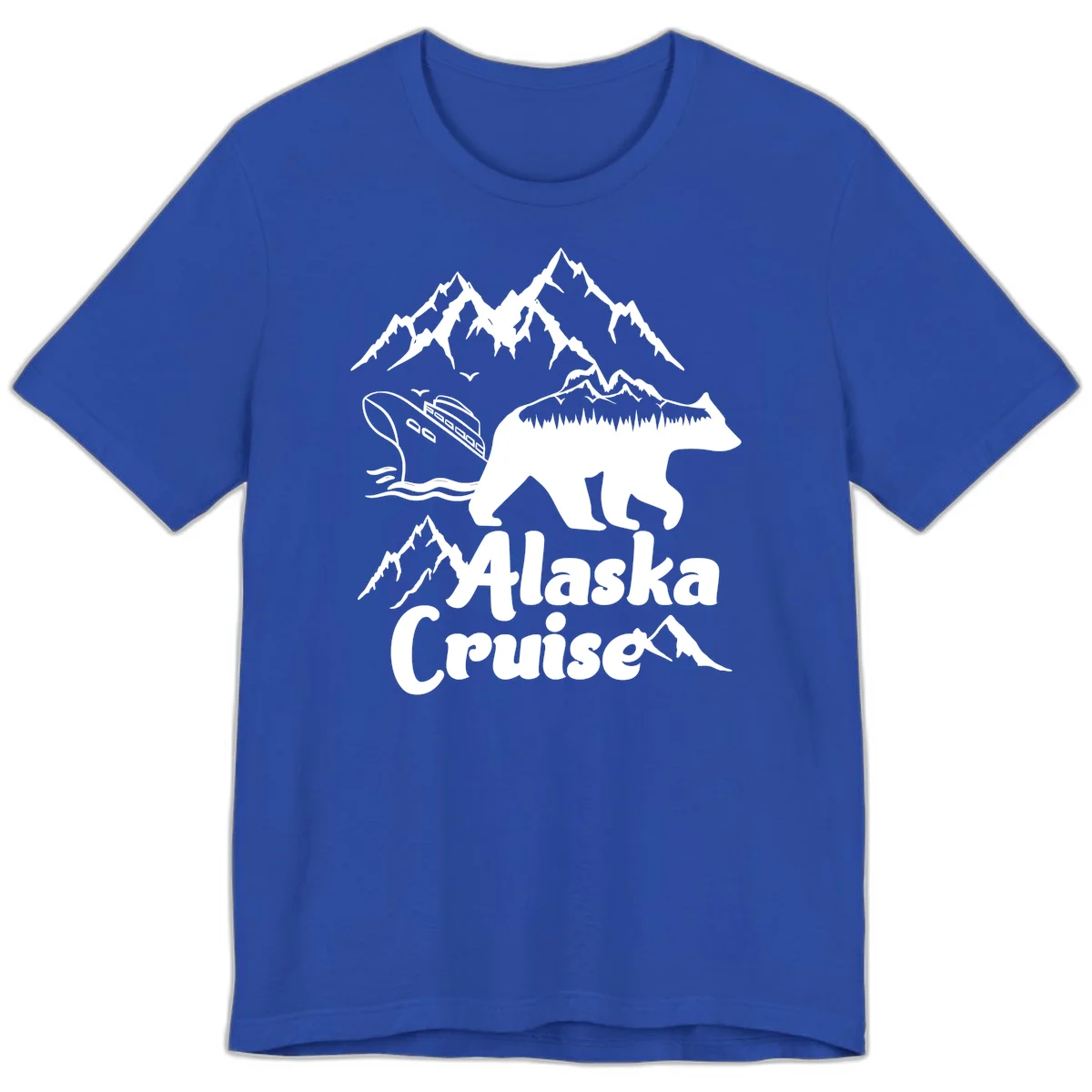 Alaska Cruise Bear Mountain Adventure Premium Tee in True Royal