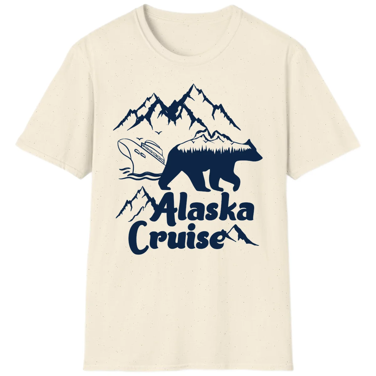 Alaska Cruise Bear Mountain Adventure T-Shirt in Natural