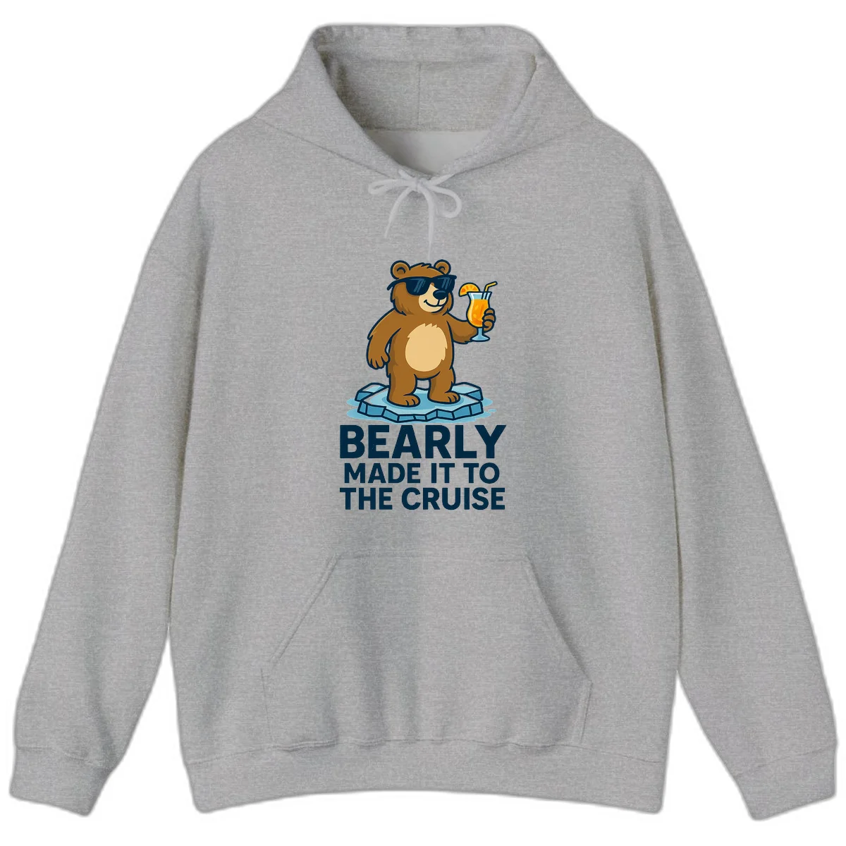 Bearly Made It To The Cruise Hoodie in Sport Grey