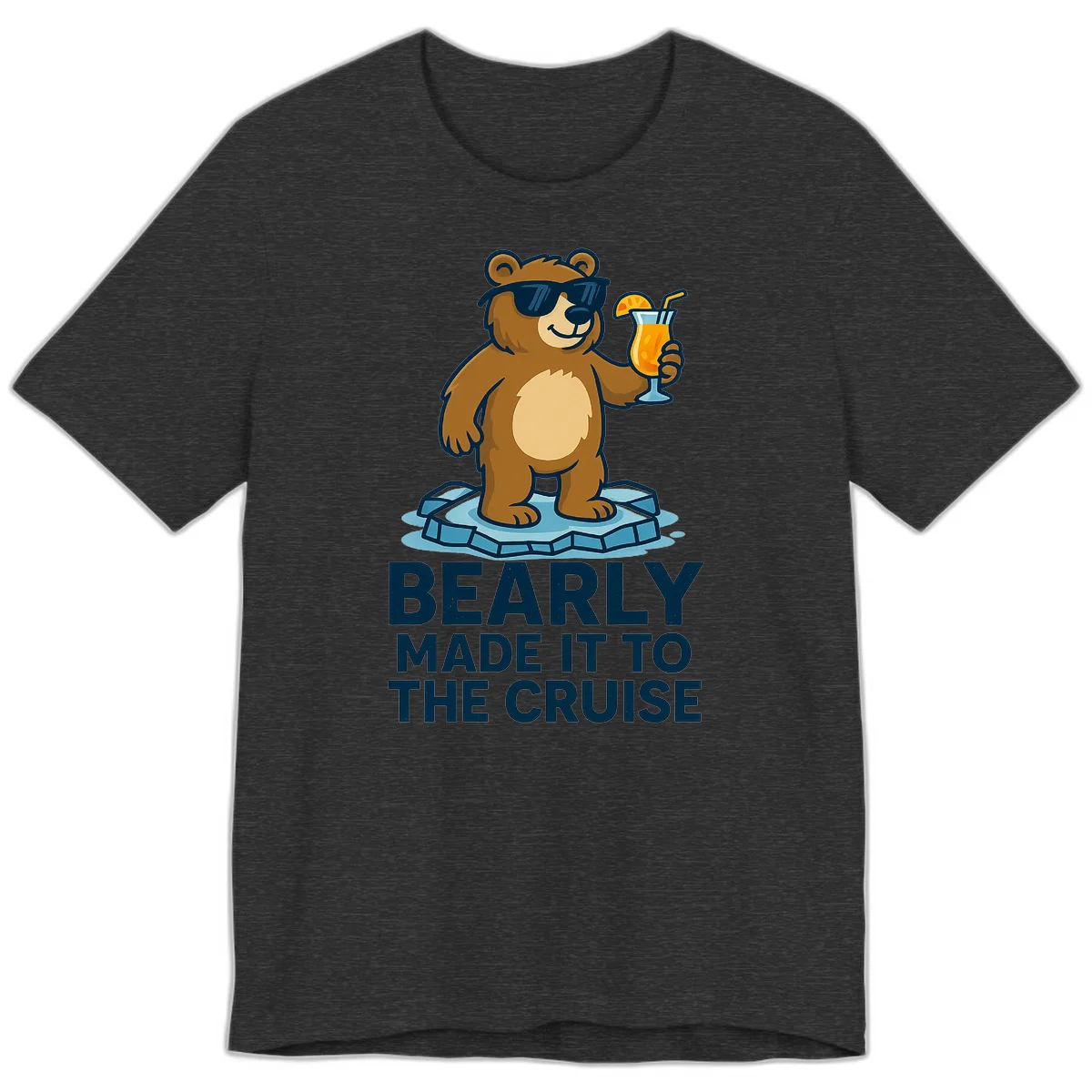 Bearly Made It To The Cruise Premium Tee in Dark Grey Heather
