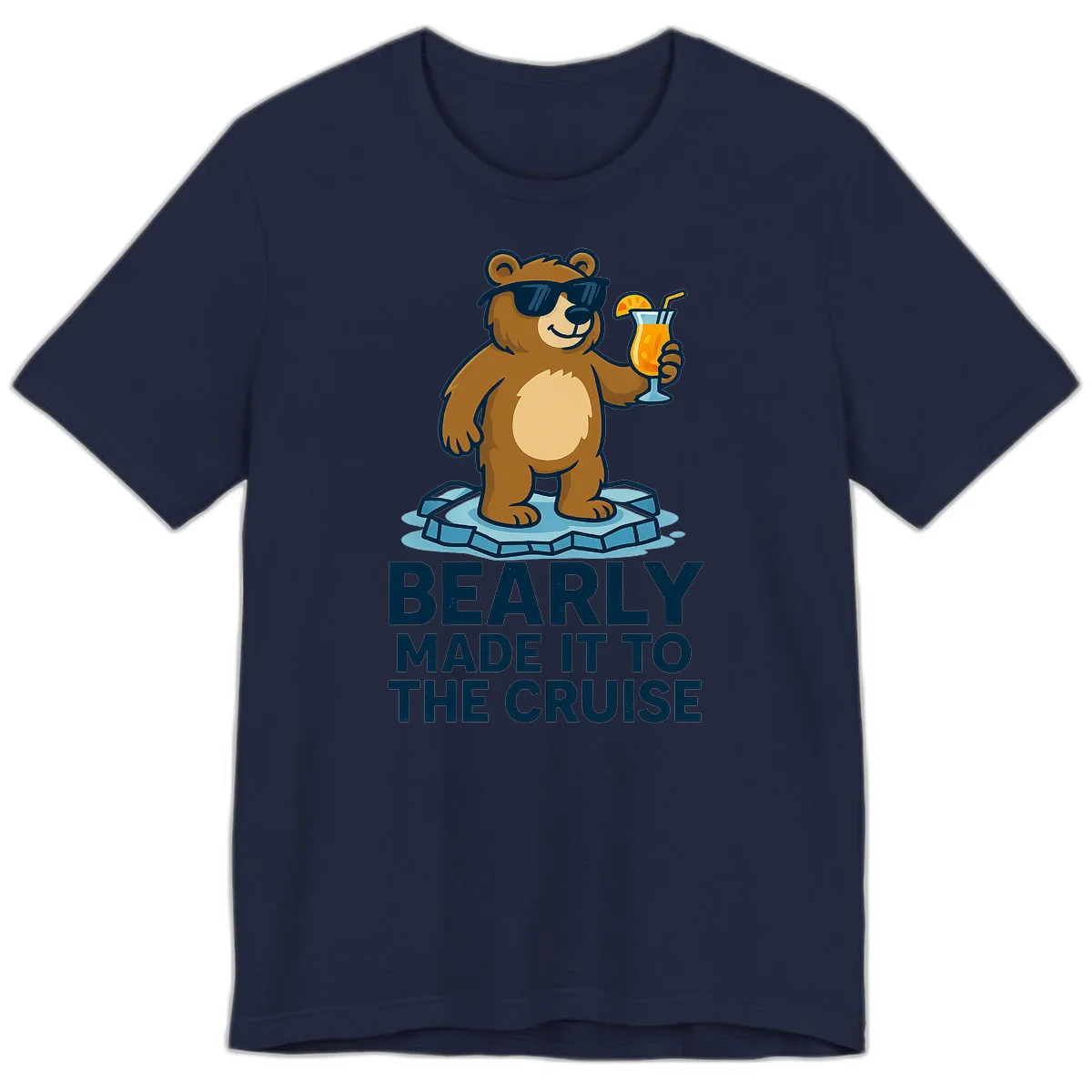 Bearly Made It To The Cruise Premium Tee in Navy