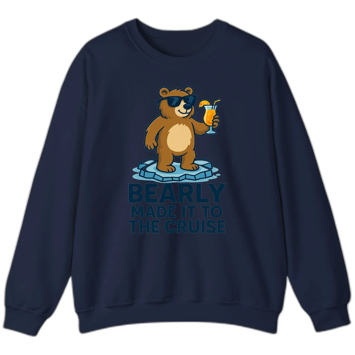 Bearly Made It To The Cruise Sweatshirt in Navy