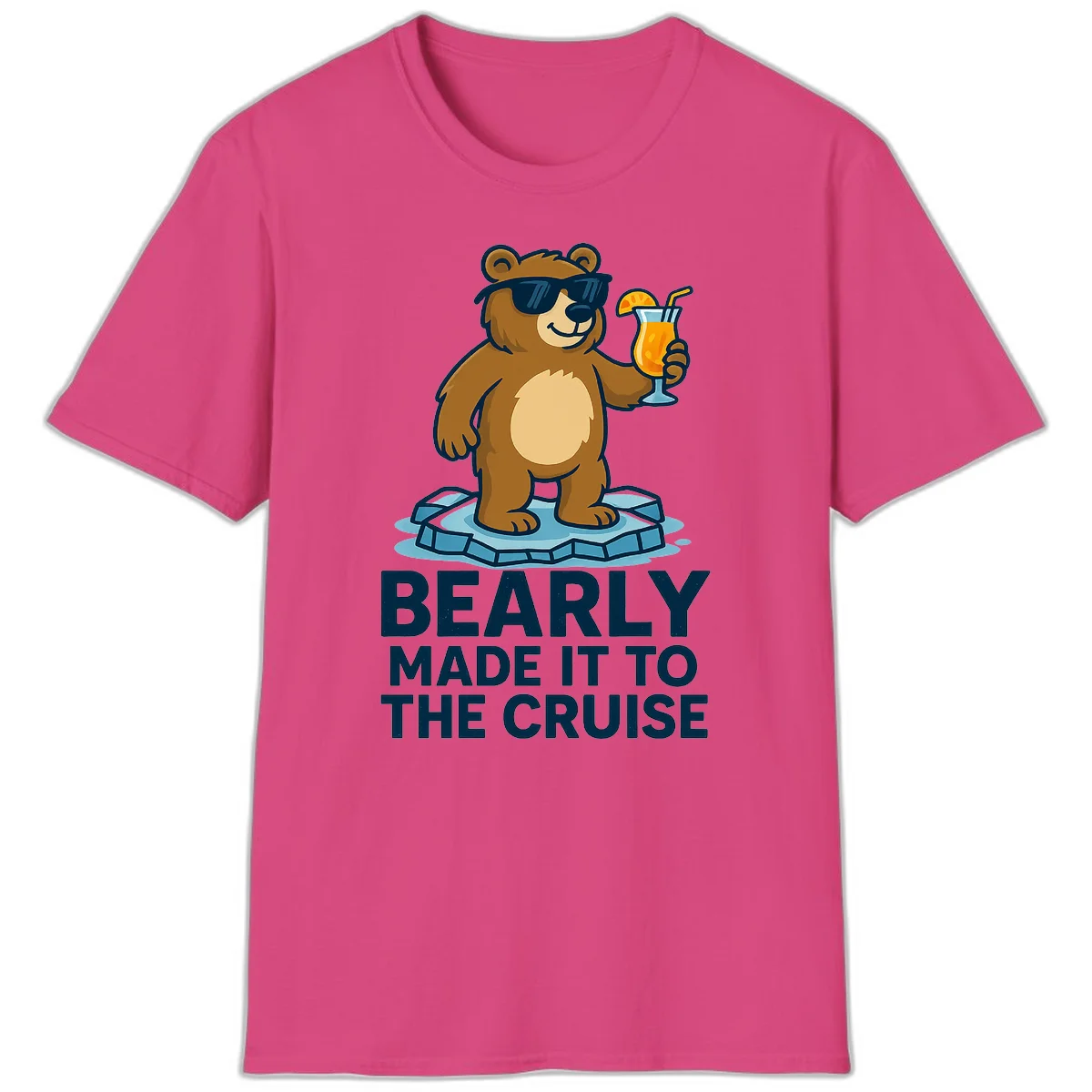 Bearly Made It To The Cruise T-Shirt in Heliconia