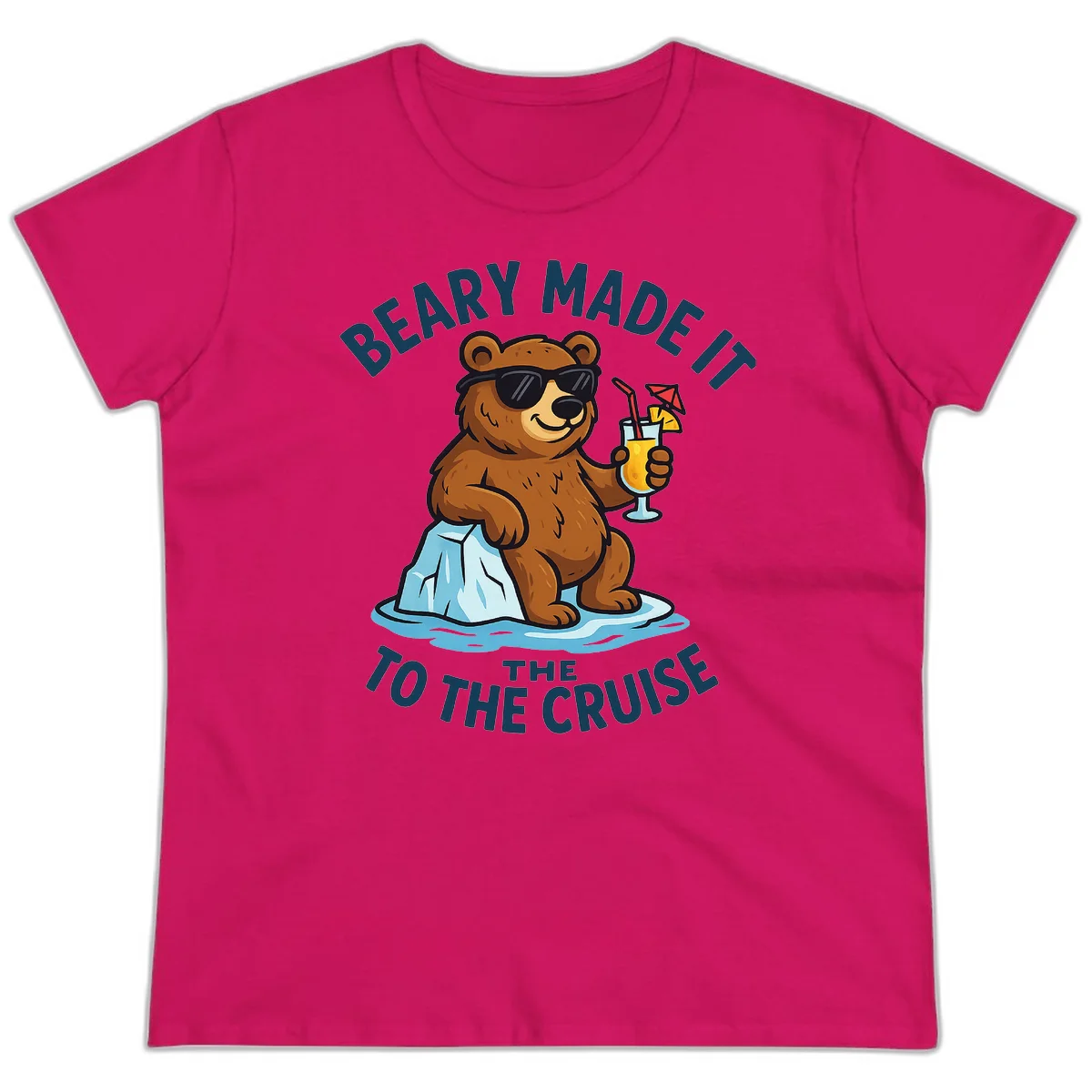 Beary Made It To The Cruise Ladies Tee in Heliconia