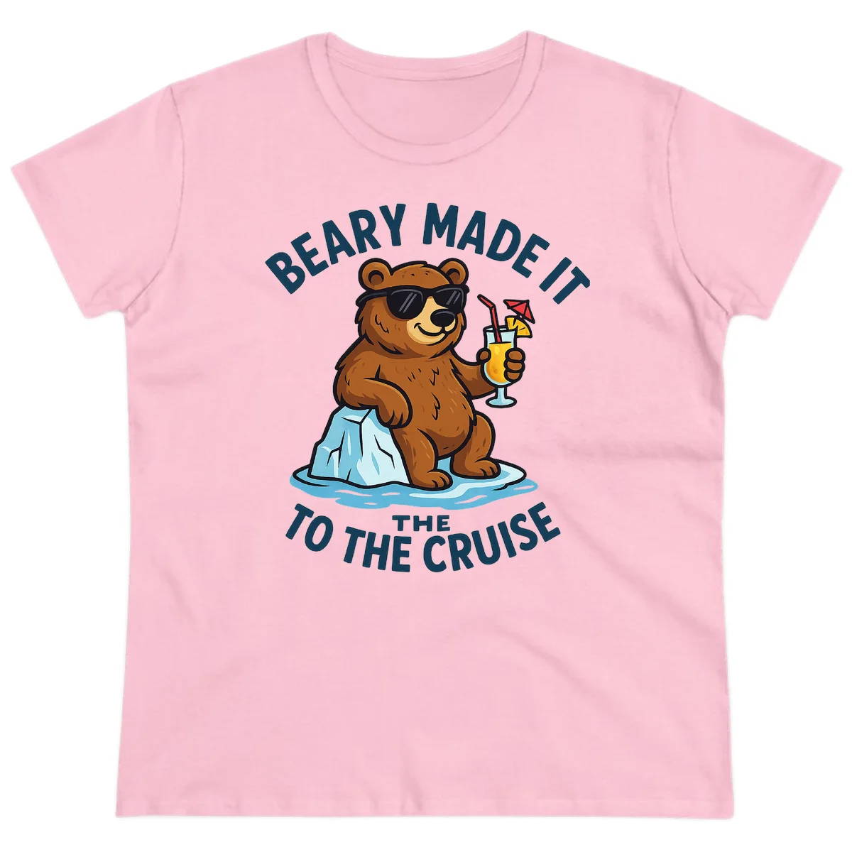 Beary Made It To The Cruise Ladies Tee in Light Pink