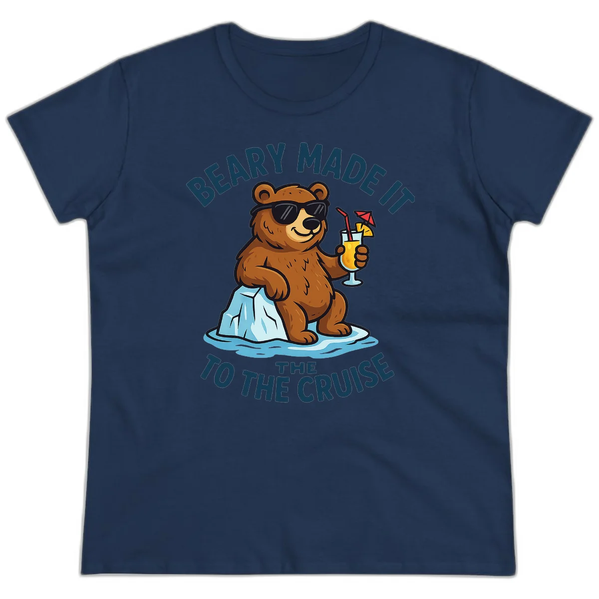 Beary Made It To The Cruise Ladies Tee in Navy