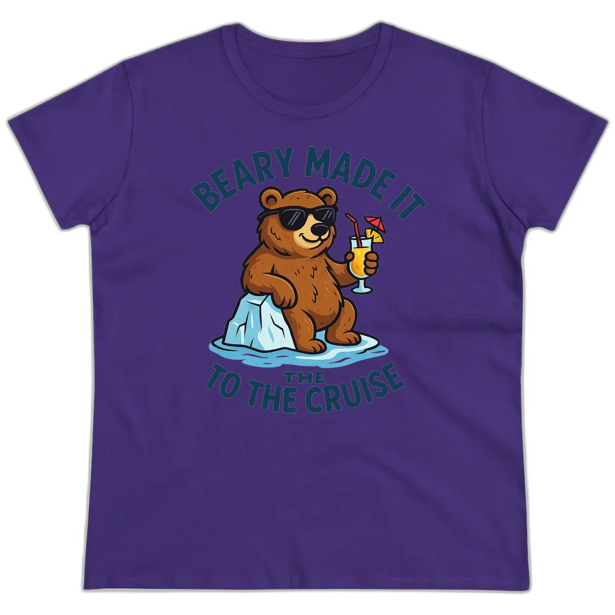 Beary Made It To The Cruise Ladies Tee in Purple