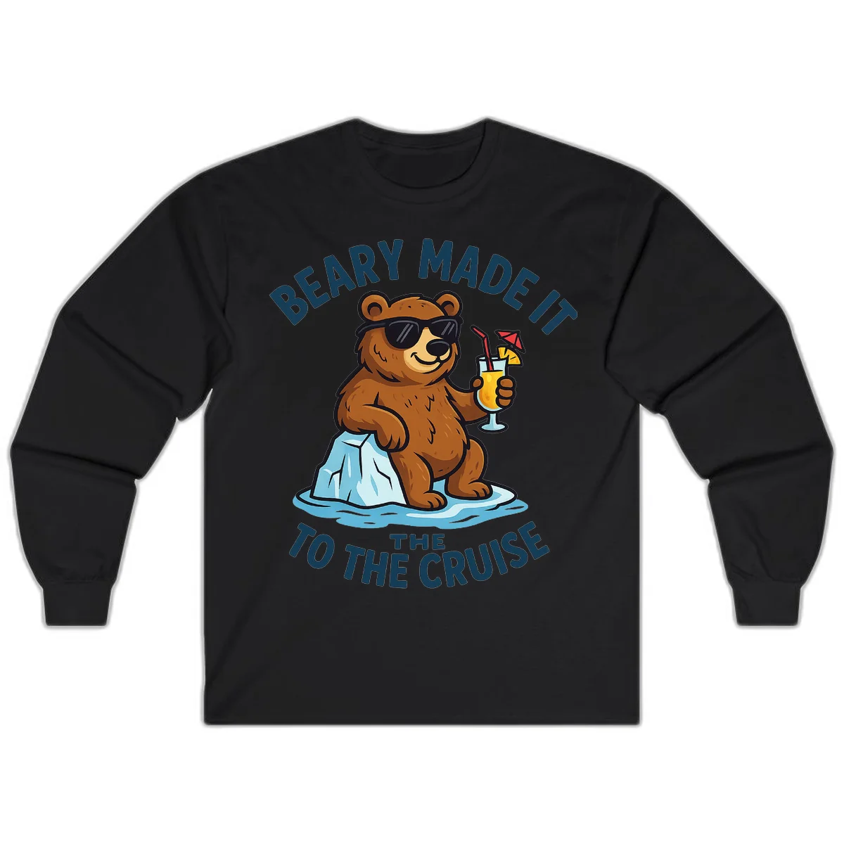 Beary Made It To The Cruise Long Sleeve in Black