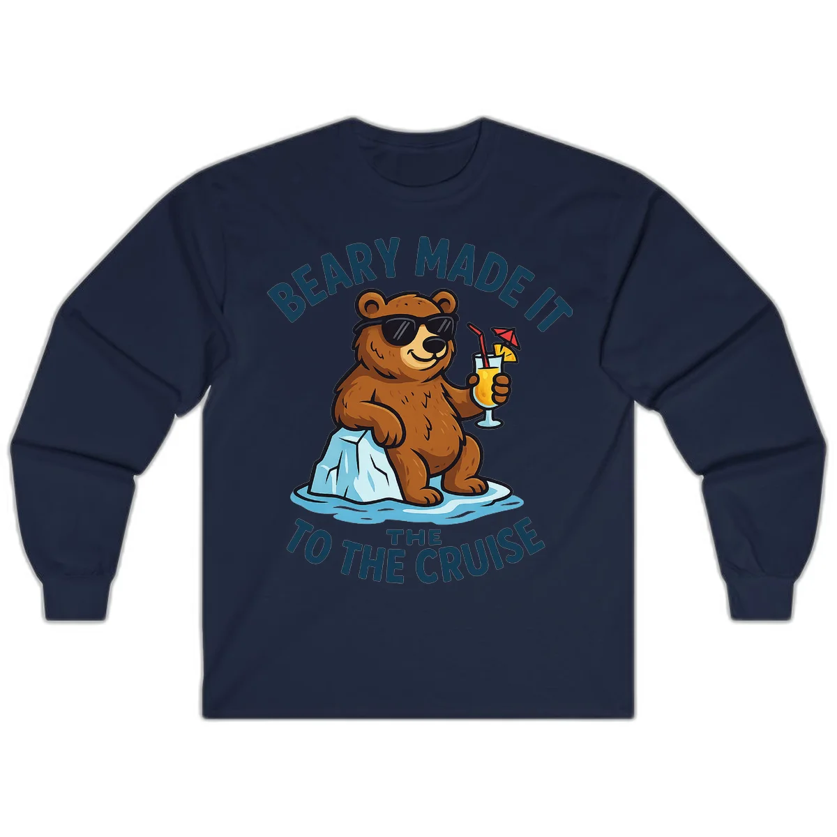 Beary Made It To The Cruise Long Sleeve in Navy