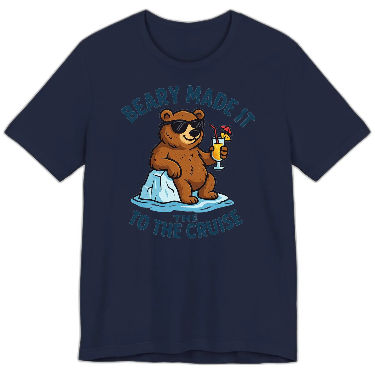 Beary Made It To The Cruise Premium Tee in Navy