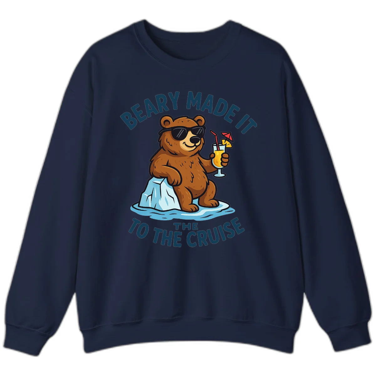 Beary Made It To The Cruise Sweatshirt in Navy