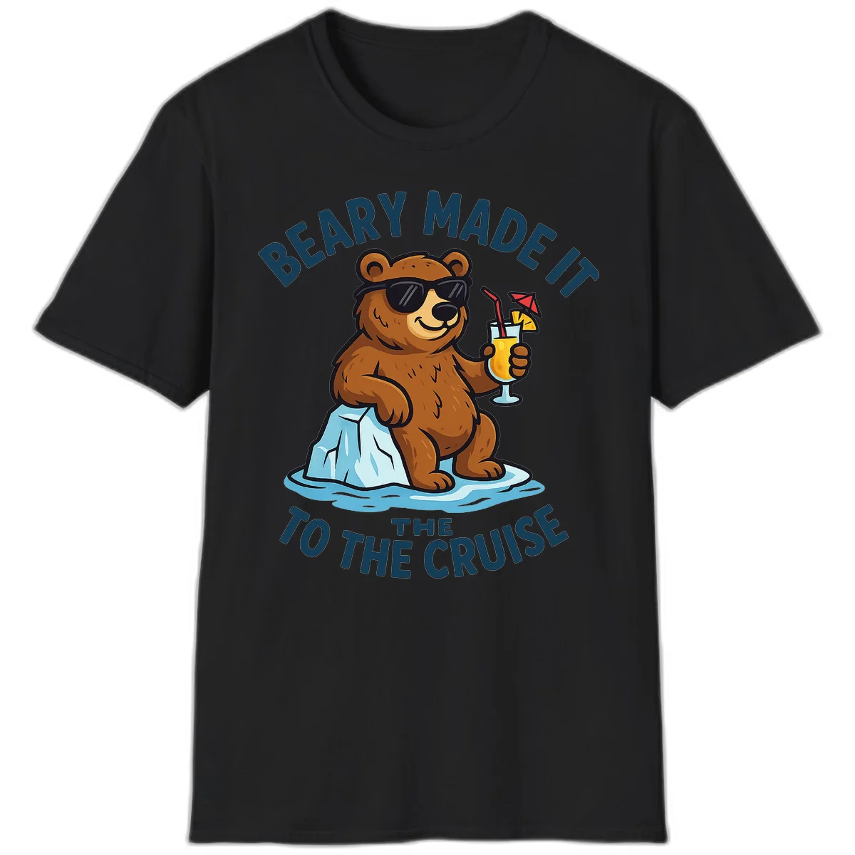 Beary Made It To The Cruise T-Shirt in Black