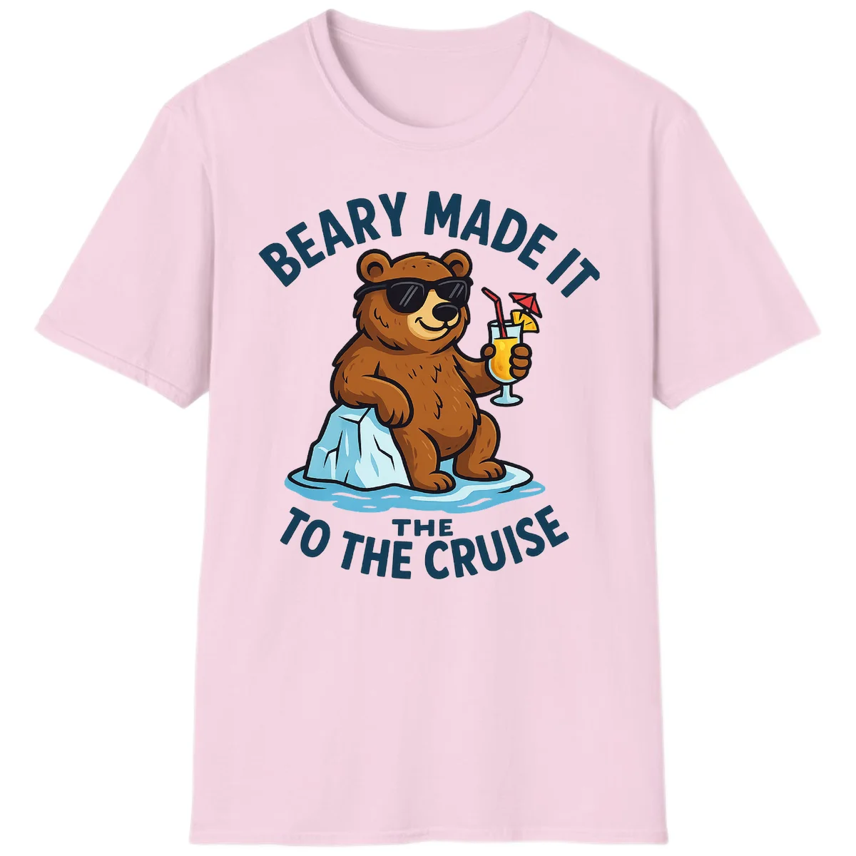 Beary Made It To The Cruise T-Shirt in Light Pink
