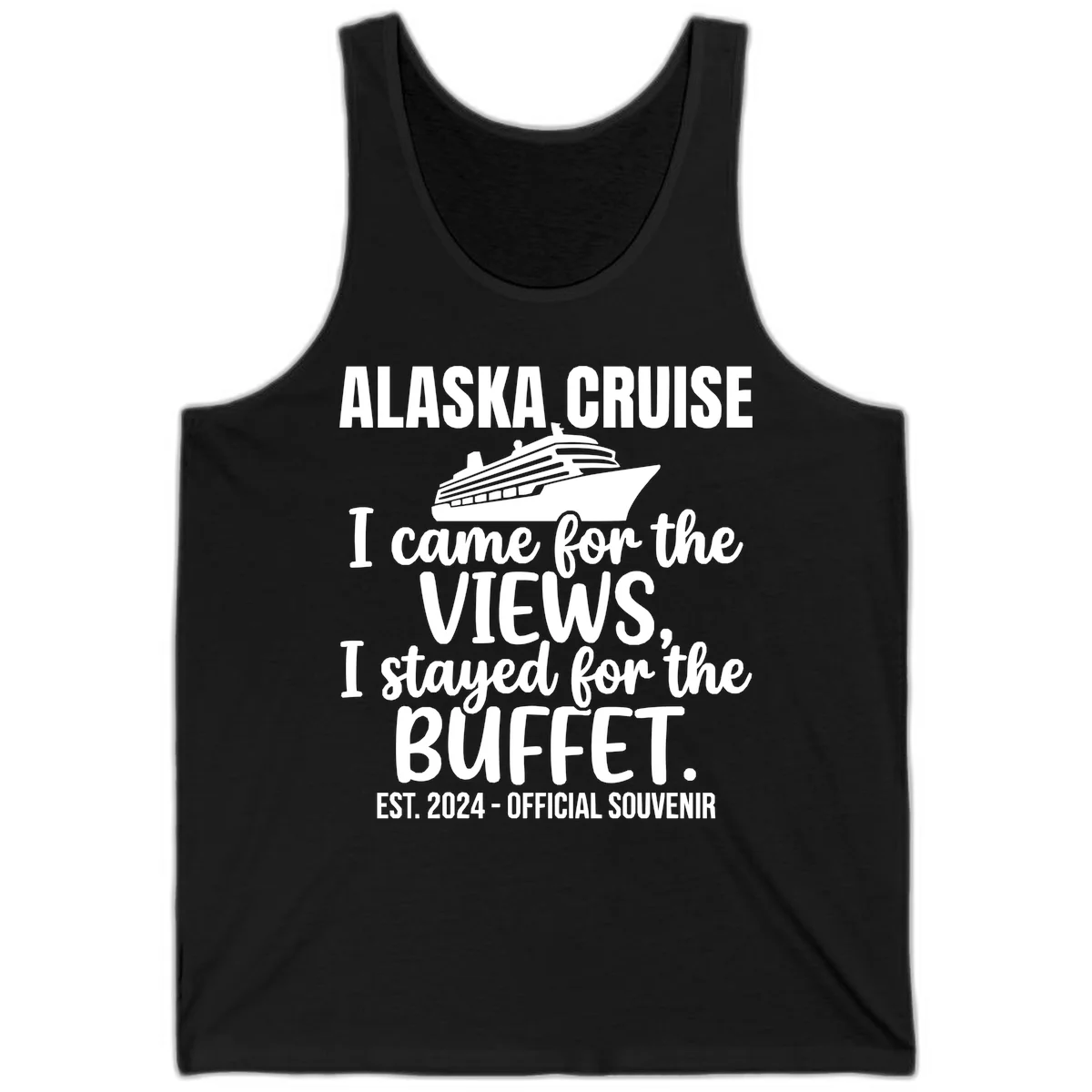 Came For The Views, Stayed For The Buffet Tank in Black