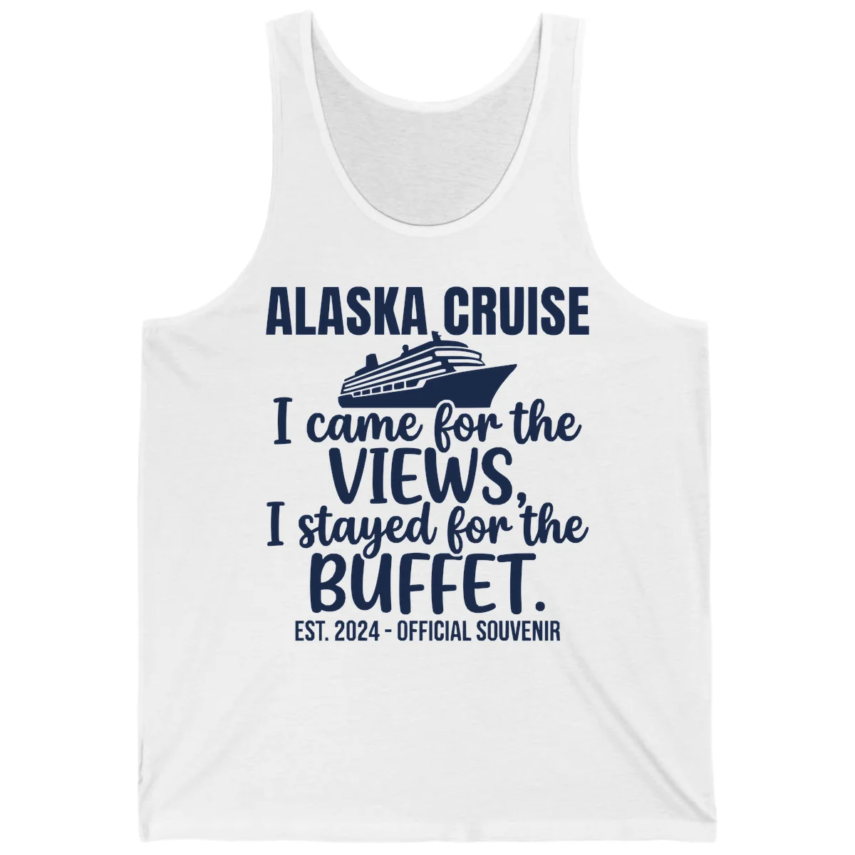 Came For The Views, Stayed For The Buffet Tank in White