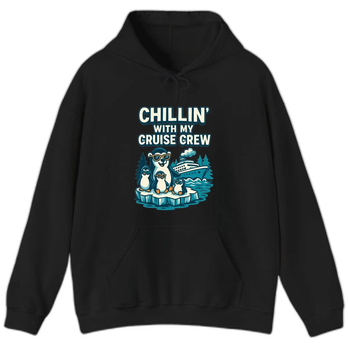 Chillin' With My Cruise Crew Hoodie in Black