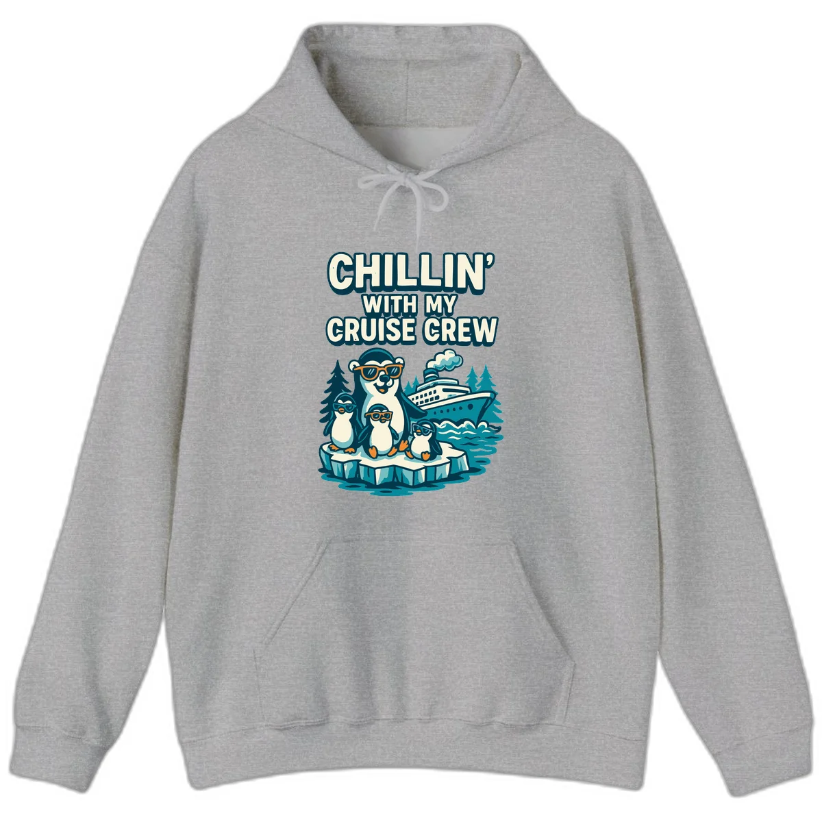 Chillin' With My Cruise Crew Hoodie in Sport Grey