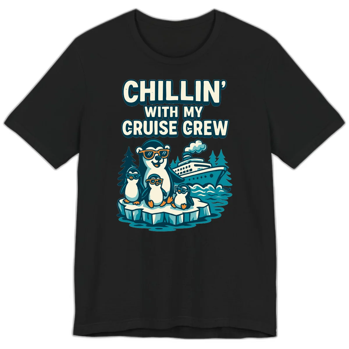 Chillin' With My Cruise Crew Premium Tee in Black