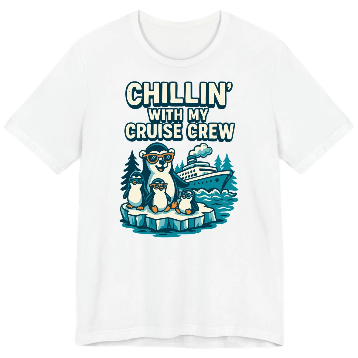 Chillin' With My Cruise Crew Premium Tee in White