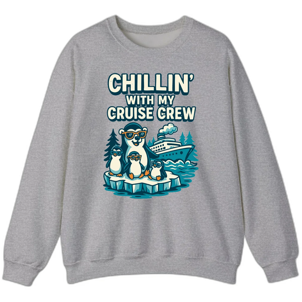 Chillin' With My Cruise Crew Sweatshirt in Sport Grey
