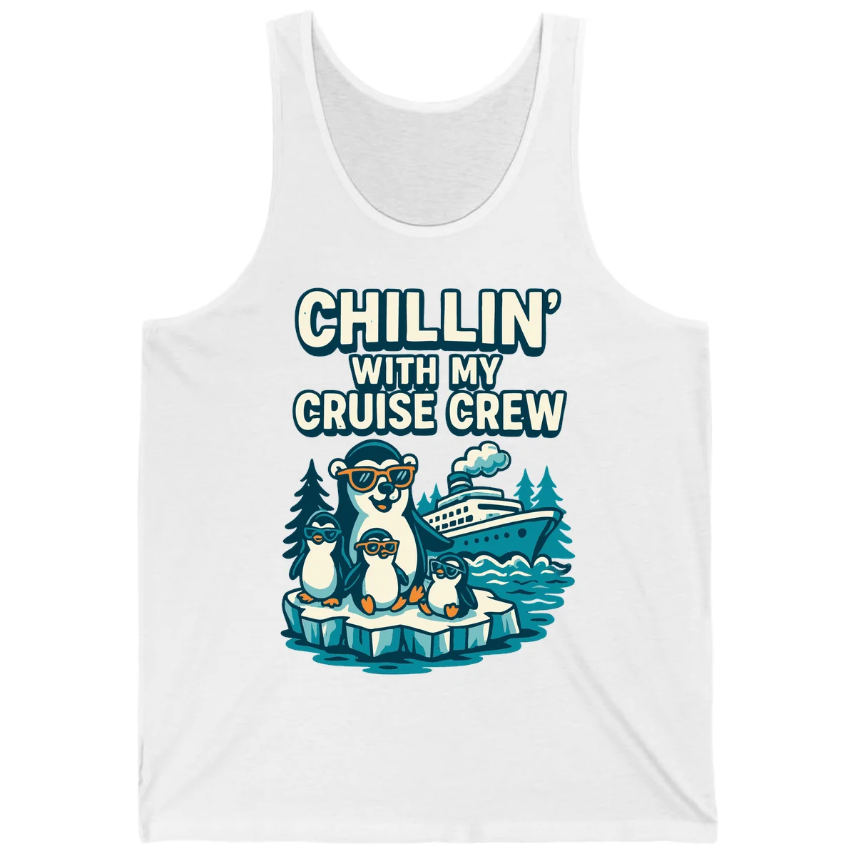 Chillin' With My Cruise Crew Tank in White