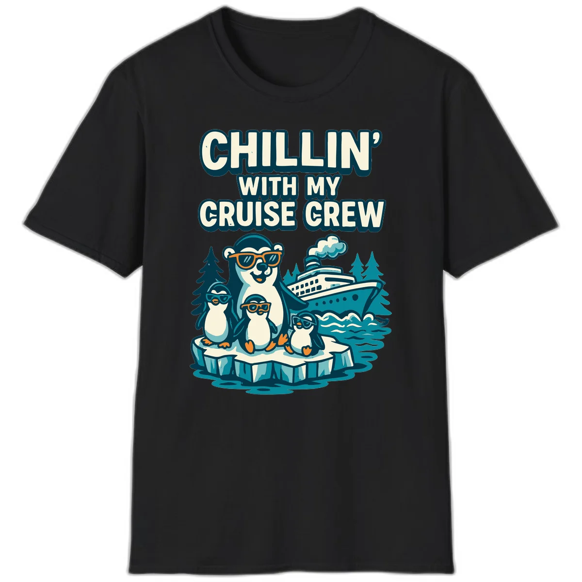 Chillin' With My Cruise Crew T-Shirt in Black