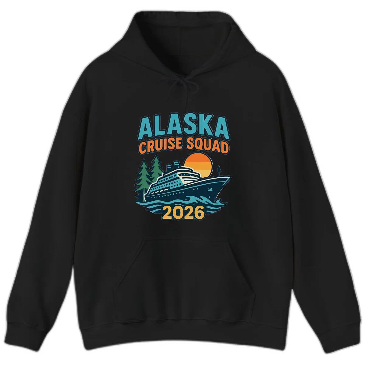 Alaska Cruise Squad 2026 Hoodie in Black