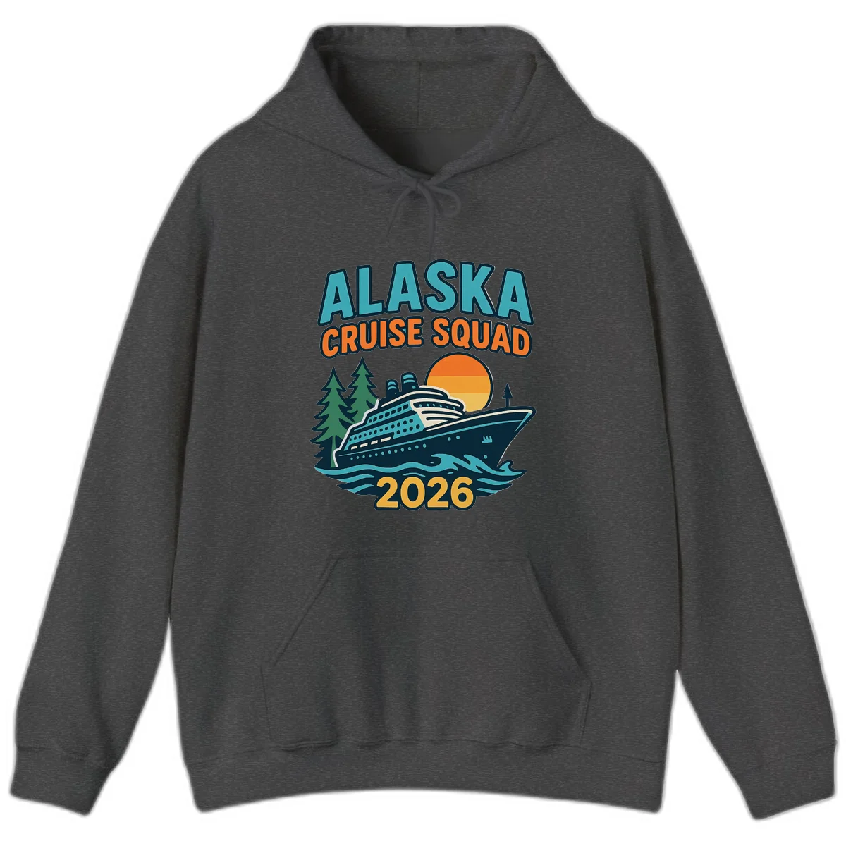 Alaska Cruise Squad 2026 Hoodie in Dark Heather