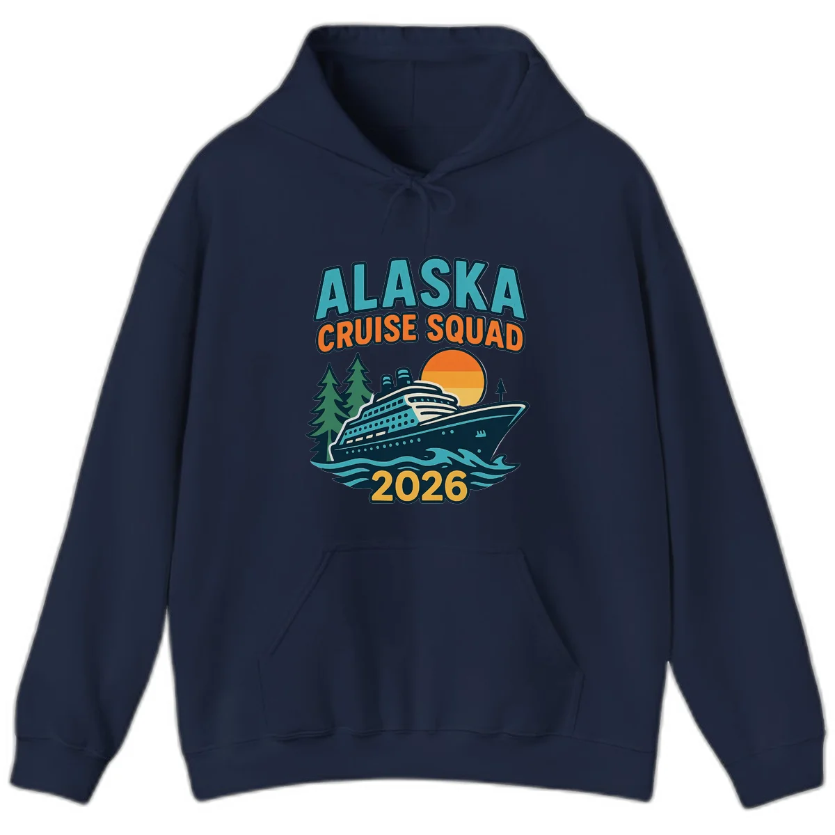 Alaska Cruise Squad 2026 Hoodie in Navy