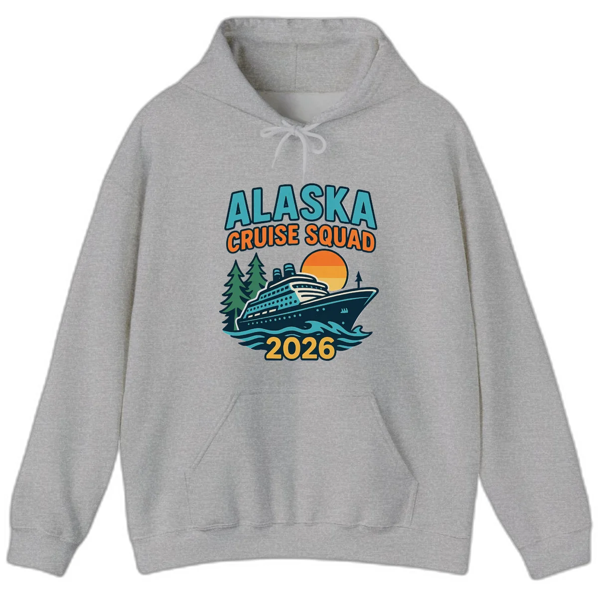 Alaska Cruise Squad 2026 Hoodie in Sport Grey