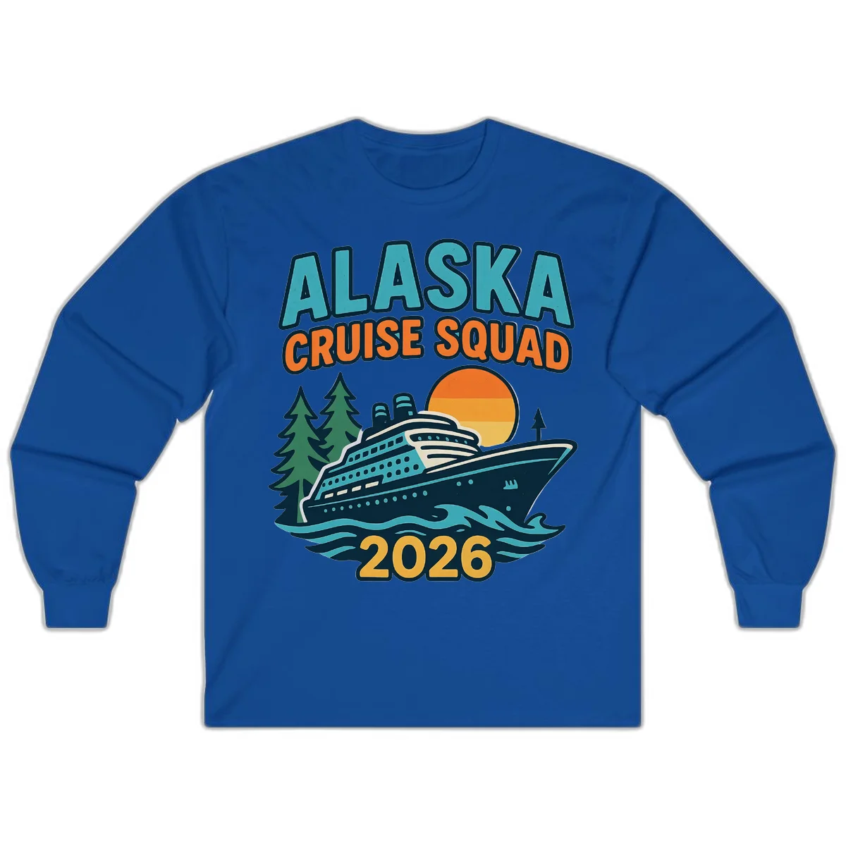 Alaska Cruise Squad 2026 Long Sleeve in Royal