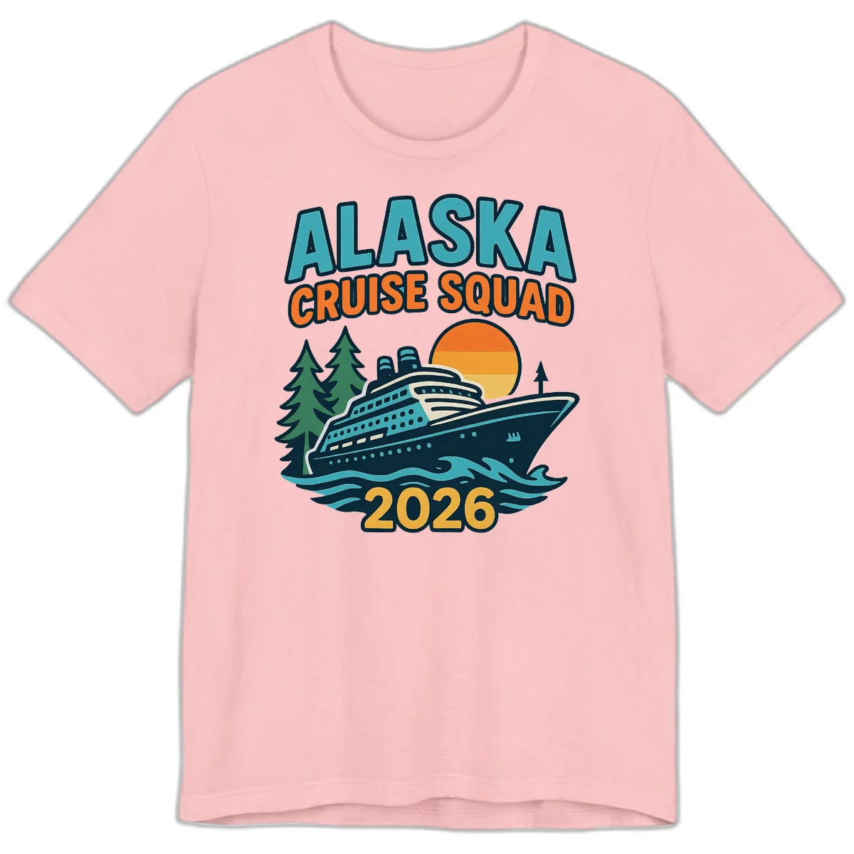 Alaska Cruise Squad 2026 Premium Tee in Pink