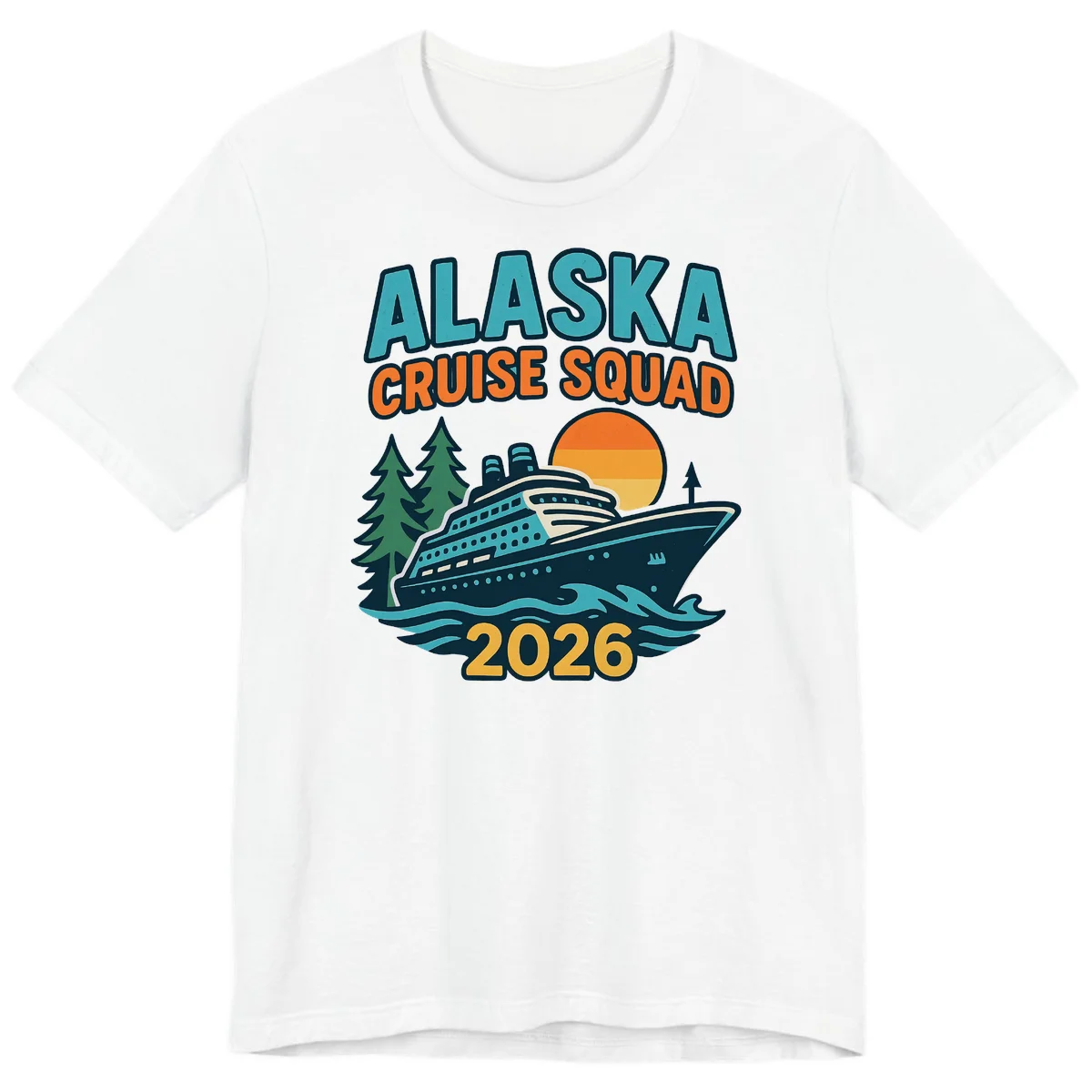 Alaska Cruise Squad 2026 Premium Tee in White