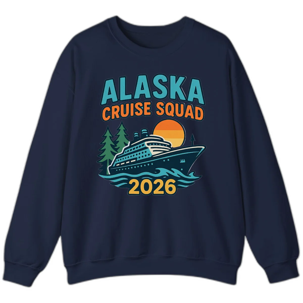 Alaska Cruise Squad 2026 Sweatshirt in Navy